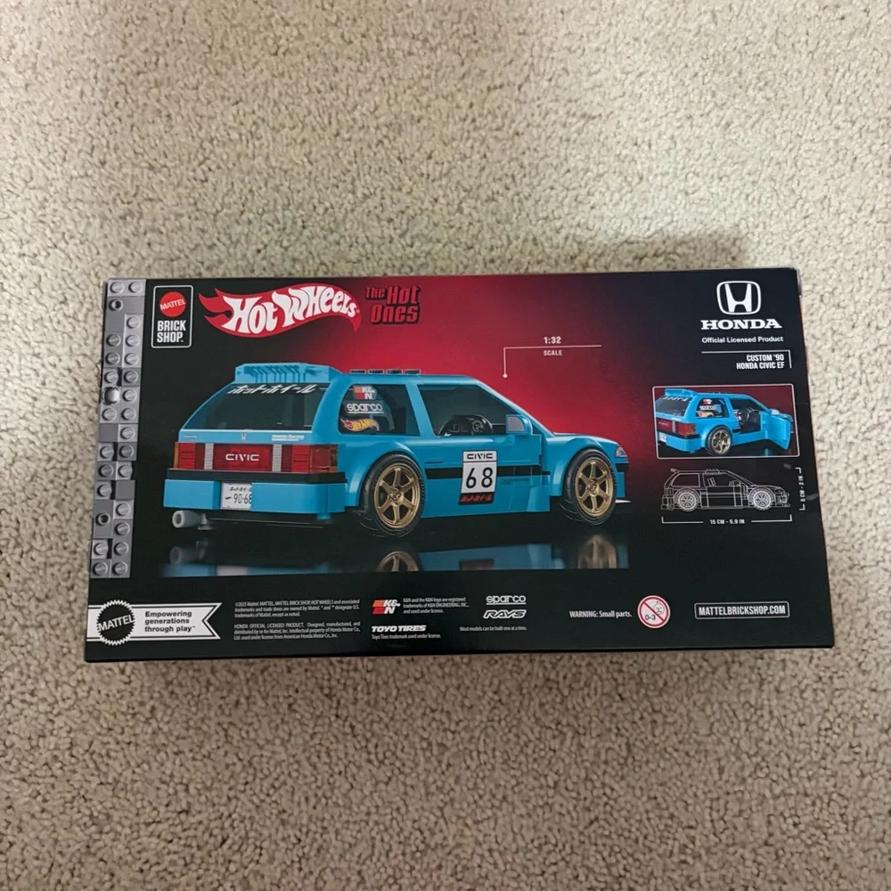 Mattel Brick Shop Hot Wheels Custom 90 Honda Civic Building Set NEW SEALED - Picture 2 of 6